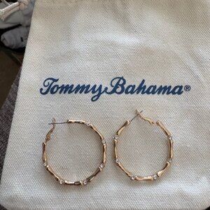 TOMMY BAHAMA Island Essence Bamboo Hoop Earrings NWT